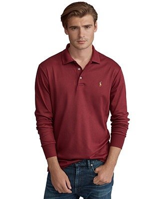 Men's Long Sleeve Soft-Touch Polo Shirt