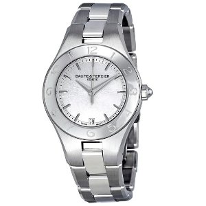 Baume and Mercier Linea Silver Dial Stainless Steel Ladies' Watch, 10070