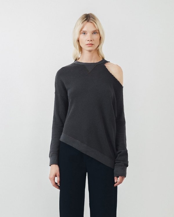 Black Distorted Sweatshirt