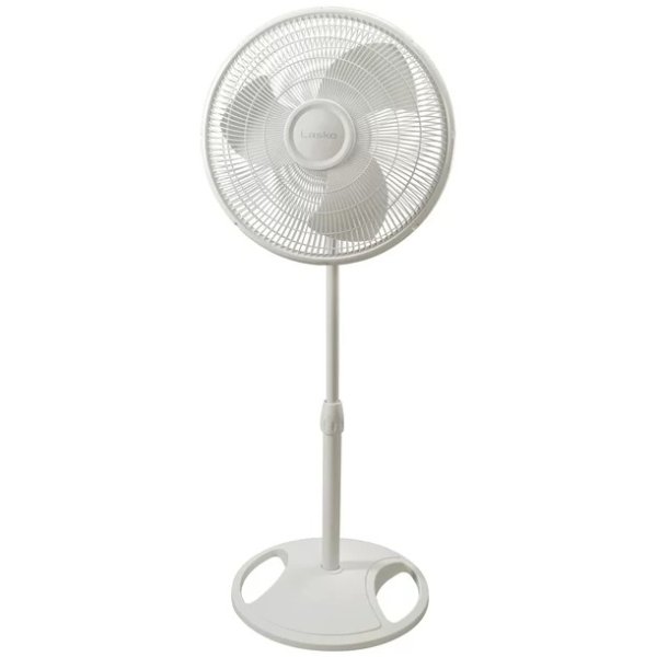 16" Oscillating 3-Speed Pedestal Fan, S16200, White
