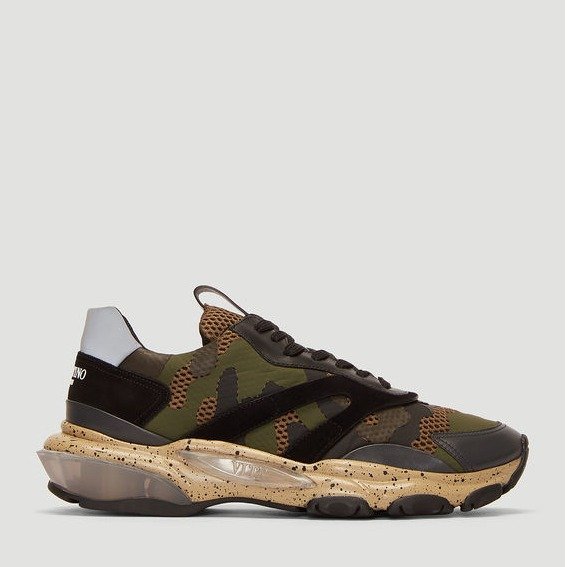 Camouflage Bounce Sneakers in Khaki