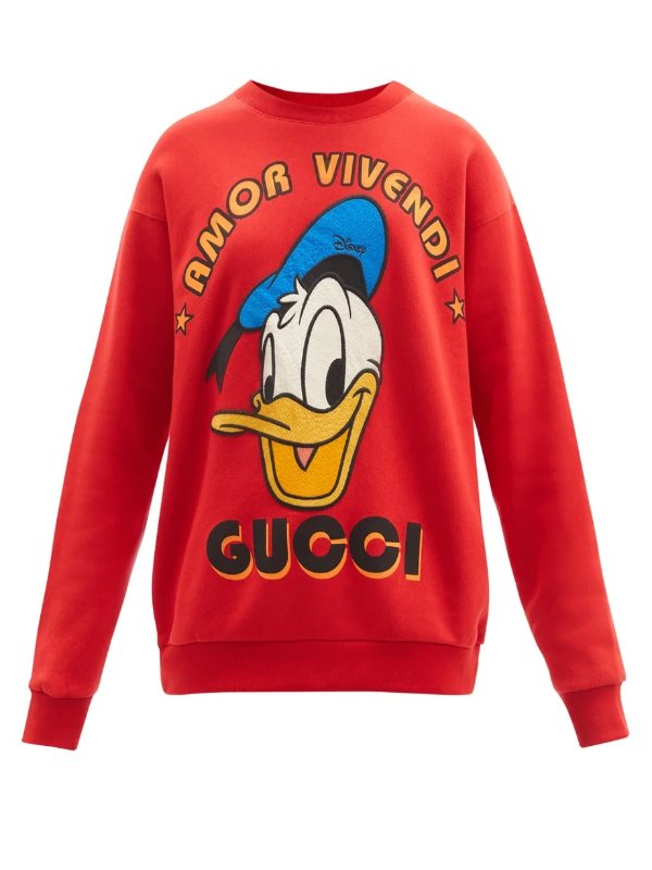 X Disney Donald Duck cotton sweatshirt | Gucci