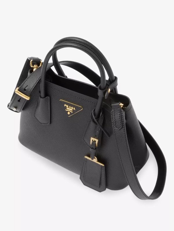 PRADADouble Saffiano mini leather top-handle bag