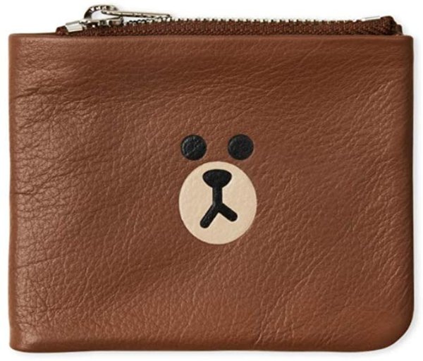 Friends BROWN Character Soft Leather Small Bifold Wallet Coin Purse Card Holder, Brown