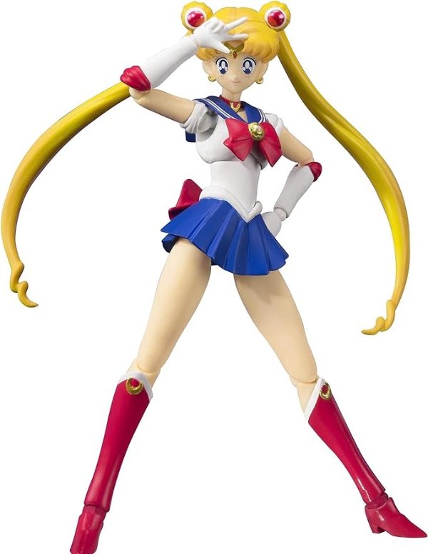 TAMASHII NATIONS Sailor Moon -Animation Color Edition- Pretty Guardian Sailor Moon, Bandai shii Nations S.H. Figuarts , Black