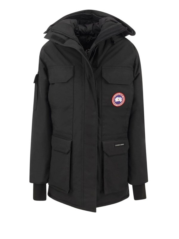 Logo Patch Hooded Coat