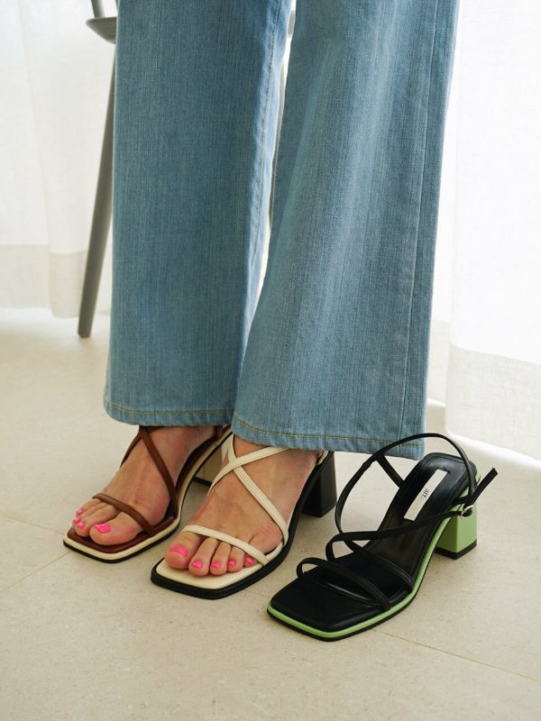 Square Sandal Heels (3 Colors)