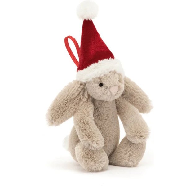 Bashful Christmas Bunny Ornament