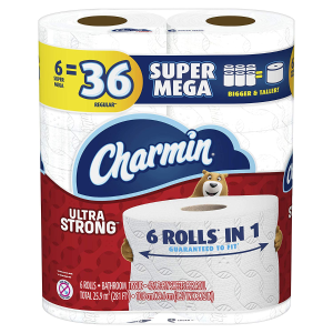 Charmin Ultra Strong Toilet Paper, 18 Super Mega Rolls