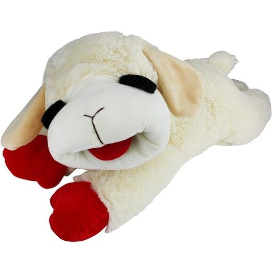's Officially Licensed Lamb Chop Jumbo White Plush Dog Toy, 24-Inch