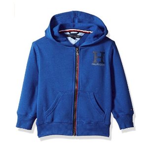 Tommy Hilfiger Boys' Long Sleeve Matt Logo Zip Up Hoodie @ Amazon