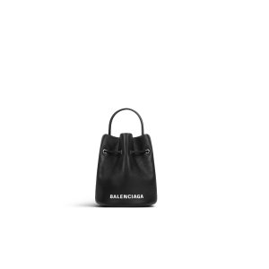 BalenciagaWomen's Everyday Xs Drawstring Bucket Bag in Black