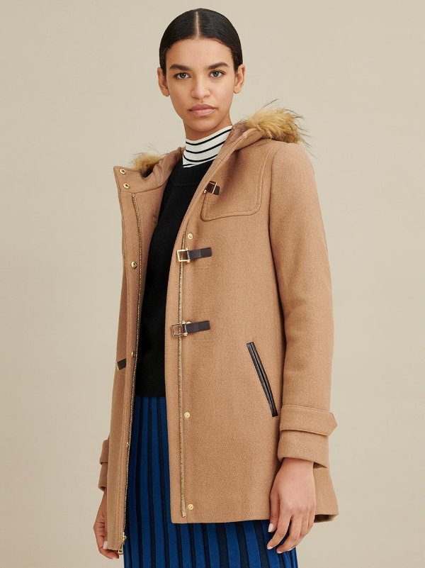 Wool Walker Coat with Toggles