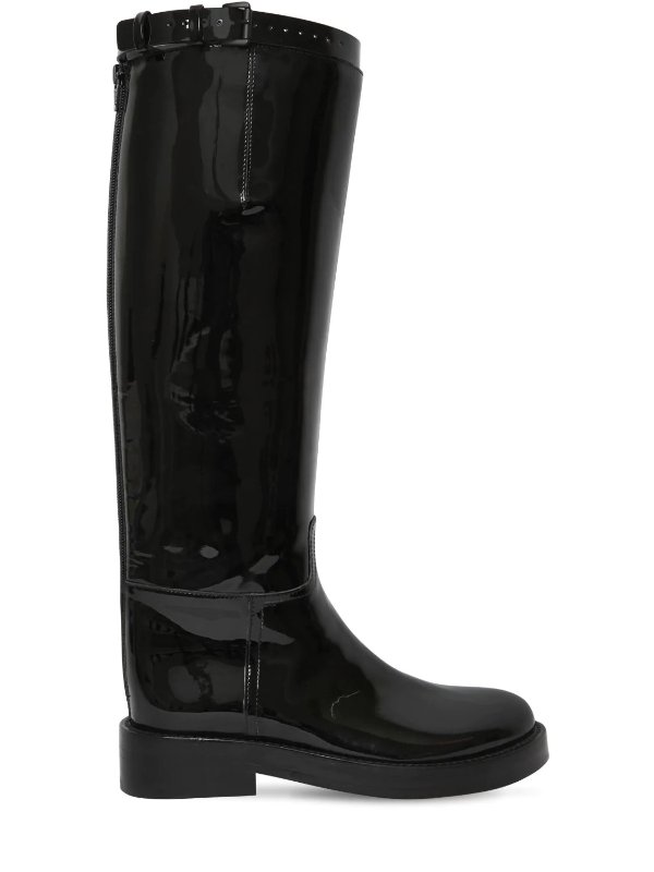40MM PATENT LEATHER RIDING BOOTS
