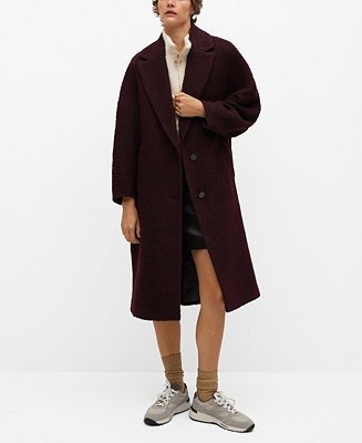 Women's Textured Wool-Blend Coat
