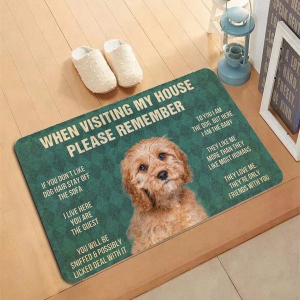 1pc Printed 3d World Famous Dogs Pattern Simple And Fashionable Felt Floor Mat
