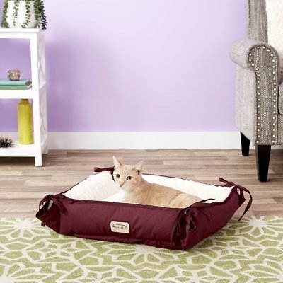 Pet Bed & Mat, Burgundy/Ivory - Chewy.com