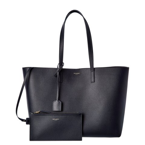Saint LaurentE/W Leather Shopper Tote