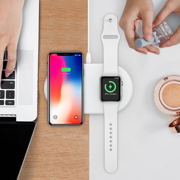 2-in-1 10W Qi Fast Wireless Charger