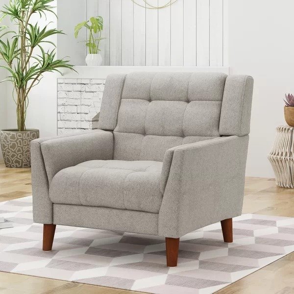 Ulises 32.28" W Tufted Polyester ArmchairUlises 32.28" W Tufted Polyester ArmchairRatings & ReviewsCustomer PhotosQuestions & AnswersShipping & ReturnsMore to Explore