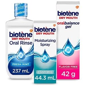 Biotene Dry Mouth Management Oral Rinse Dry Mouth Spray and Moisturizing Gel Kit, 1 Count