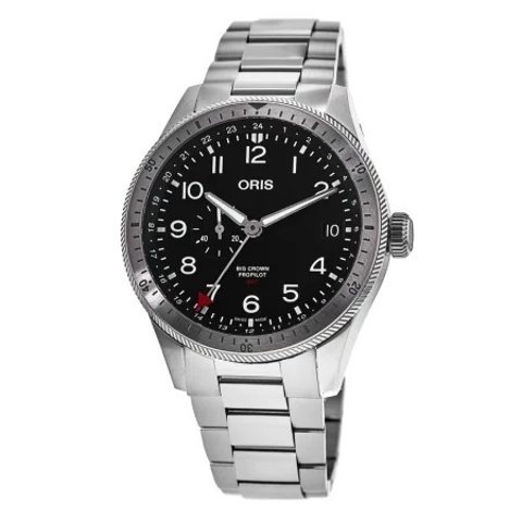 Free ShippingDealmoon Exclusive: Oris Big Crown ProPilot Timer GMT Black Dial Stainless Steel Men's Watch