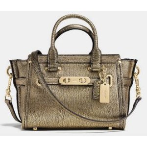 COACH Swagger 20 in Metallic Pebble Leather