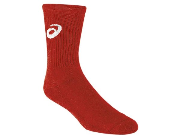 Unisex Team Crew Socks | Red | Socks | ASICS