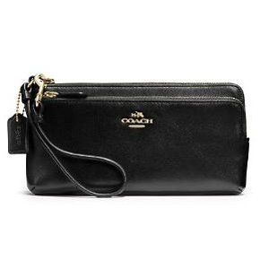 COACH Double L-Zip Wallet in Leather（2 color）