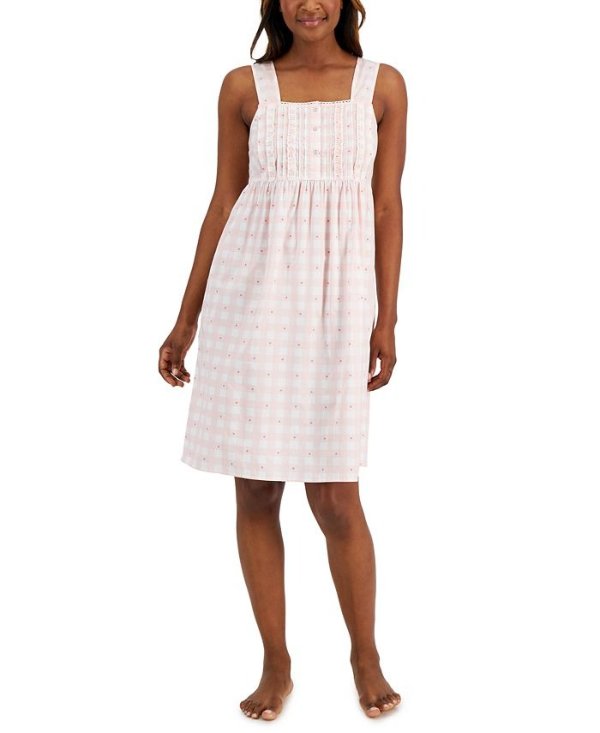 Women's Mommy & Me Matching Gingham Cotton Nightgown, Created For Macy's