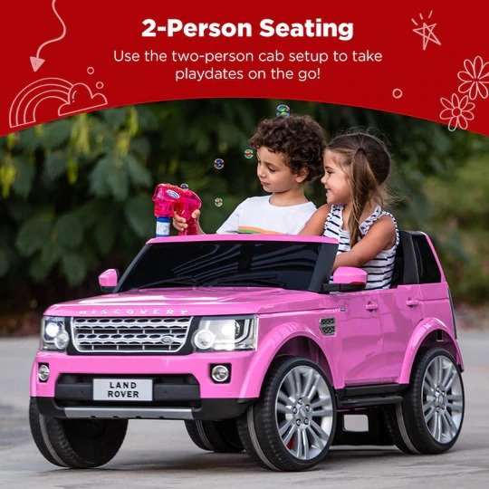 12V 2-Seater Licensed Land Rover Ride-On w/ Parent Remote Control
