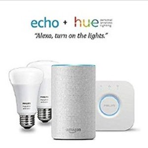Echo Dot 智能语音助手 + Hue 智能灯泡套装
