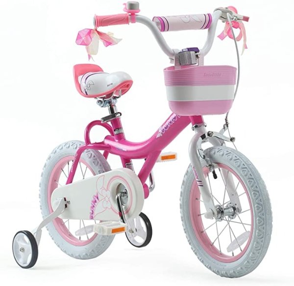 Girls Kids Bike Jenny Bunny 12 14 16 18 20 Inch Bicycle 3-12 Years Old Basket Training Wheels Kickstand White Pink Child's Cycle