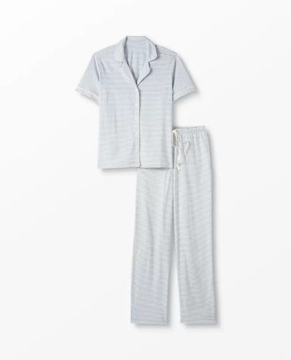 Women's Pima Cotton Button Up Pajama Set