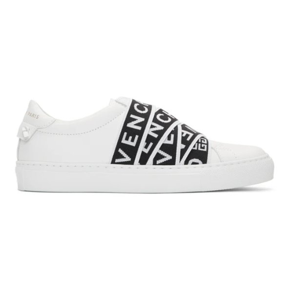 - White & Black 4G Webbing Sneakers