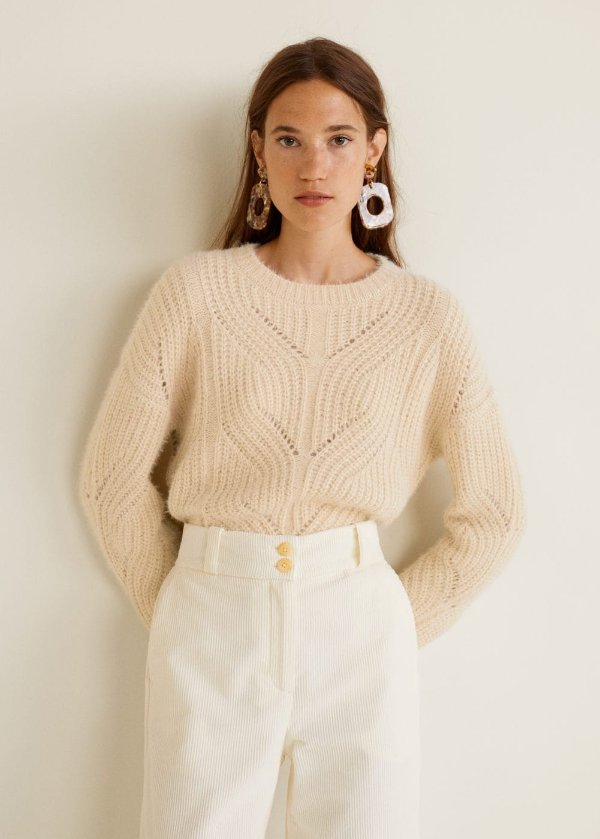Openwork cable-knit sweater - Women | OUTLET USA