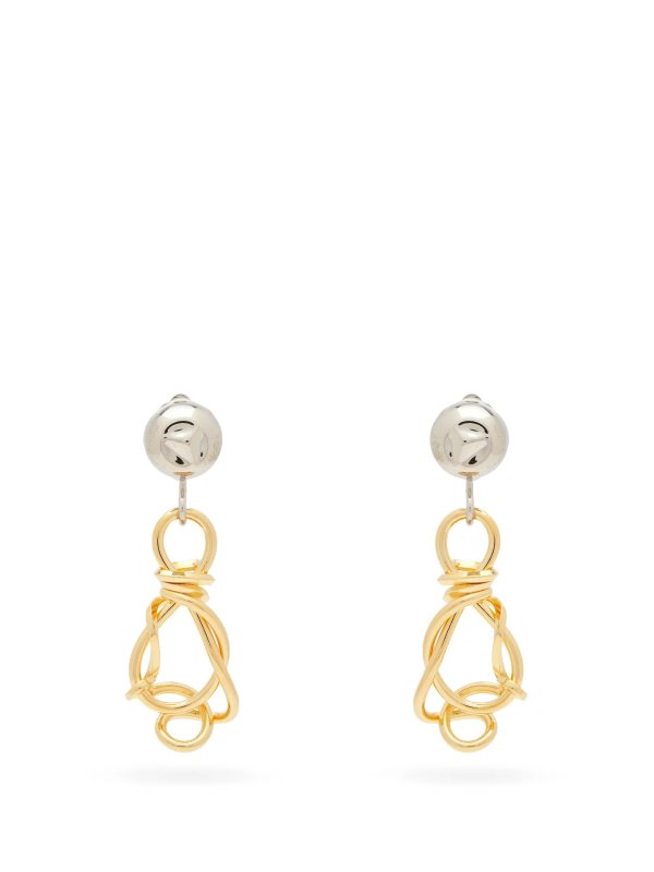 Knotted-pendant clip earrings | Marni | MATCHESFASHION US