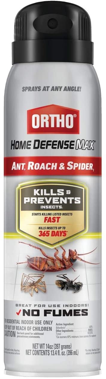 Home Defense Max Ant, Roach and Spider1 - Indoor Insect Spray, Kills Ants, Beetles, Cockroaches and Spiders (as Listed), No Fumes, Spray at Any Angle, 14 oz.