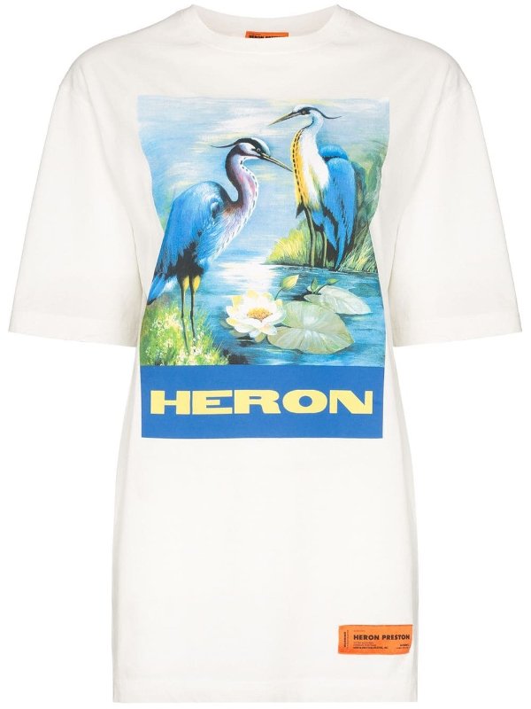 Heron Over print T-shirt