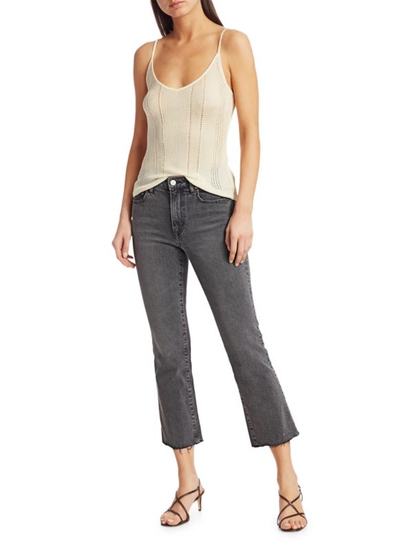 - Colette High-Rise Cropped Flare Jeans