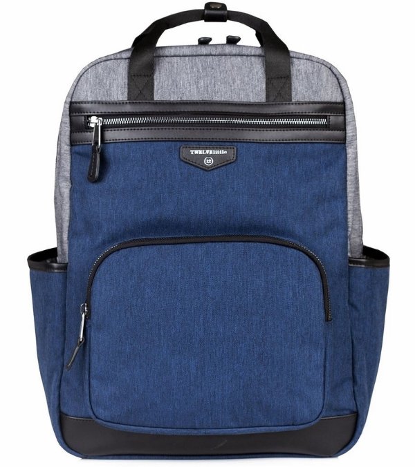 Unisex Courage Backpack Diaper Bag - Grey/Navy