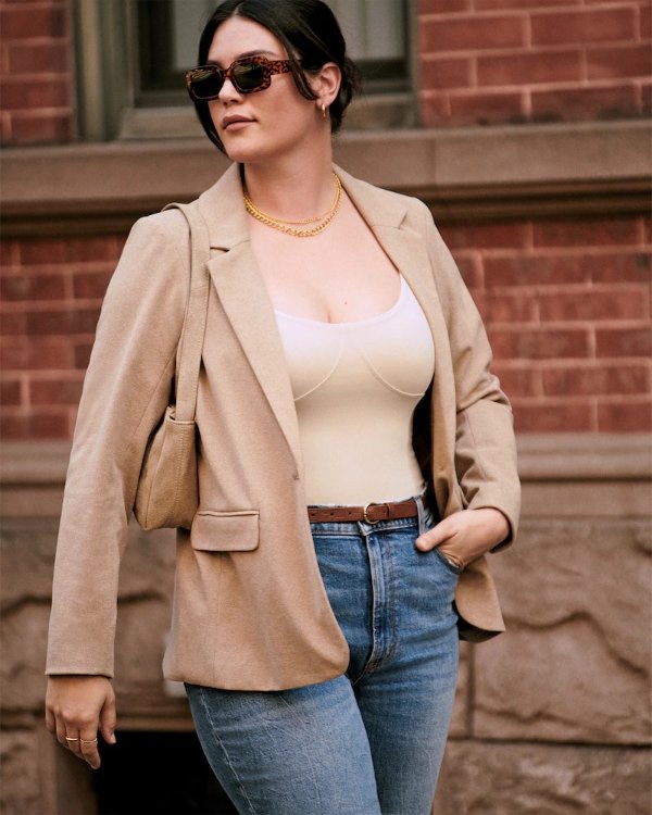 Women's Single-Breasted Stretch Blazer | Women's Clearance | Abercrombie.com