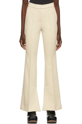 Recto: Beige Double-Faced Twill Trousers | SSENSE