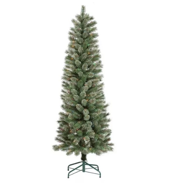 6ft Pre-lit Artificial Christmas Tree Virginia Pine with Multicolored Lights - Wondershop&#8482;