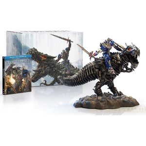 Transformers: Age of Extinction Limited Edition Gift Set with Grimlock and Optimus Collectible Statue [Blu-ray]