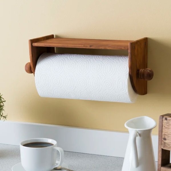 Rustic Wall-Mounted Paper Towel Holder