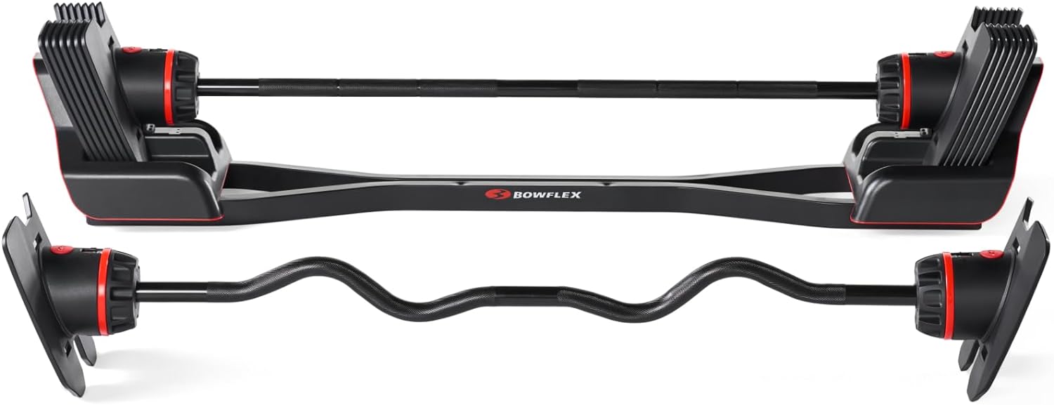 Amazon.com : BowFlex SelectTech 2080 Barbell with Curl Bar : Sports &amp; Outdoors