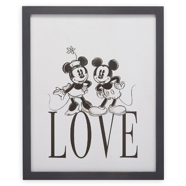Mickey and Minnie Mouse ''Love'' Wall Decor | shopDisney