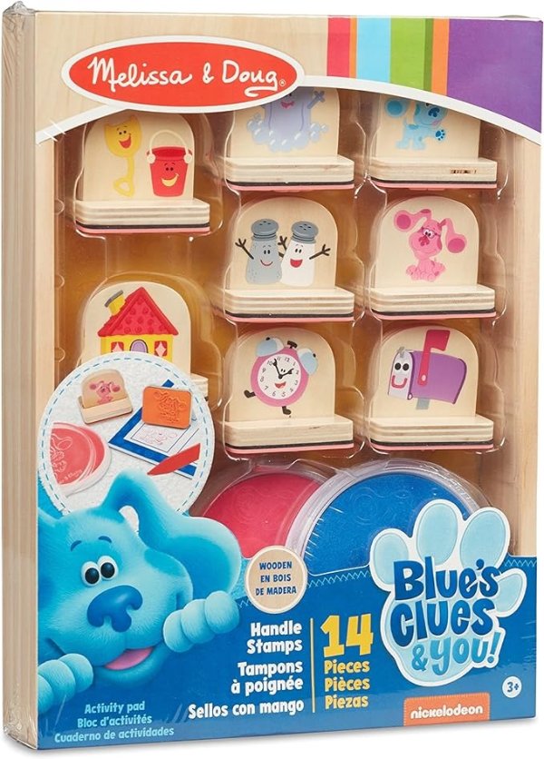 Melissa & Doug 木质儿童印章玩具，15枚，适合3-5岁儿童