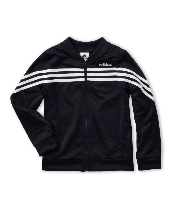 (Girls 7-16) Black & White Linear Tricot Jacket